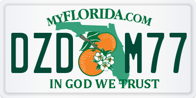 FL license plate DZDM77