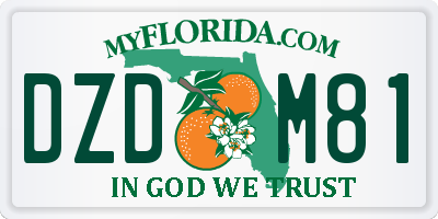 FL license plate DZDM81