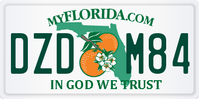 FL license plate DZDM84