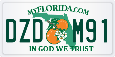 FL license plate DZDM91