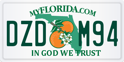 FL license plate DZDM94