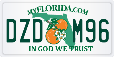 FL license plate DZDM96