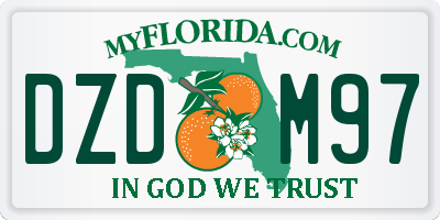 FL license plate DZDM97