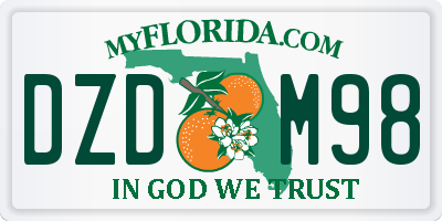 FL license plate DZDM98