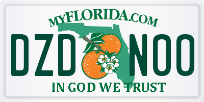 FL license plate DZDN00