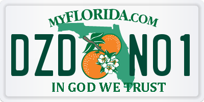 FL license plate DZDN01