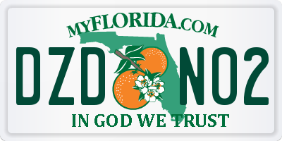 FL license plate DZDN02