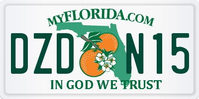 FL license plate DZDN15