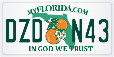 FL license plate DZDN43