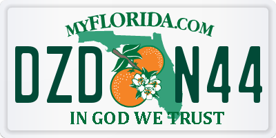 FL license plate DZDN44