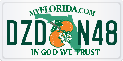 FL license plate DZDN48