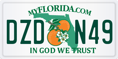 FL license plate DZDN49