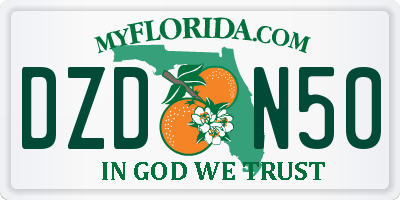 FL license plate DZDN50