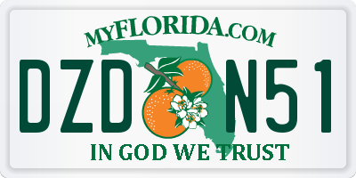 FL license plate DZDN51