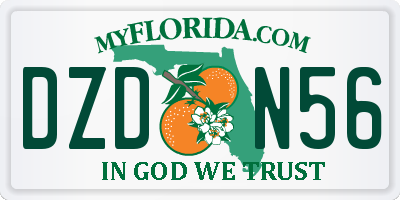 FL license plate DZDN56