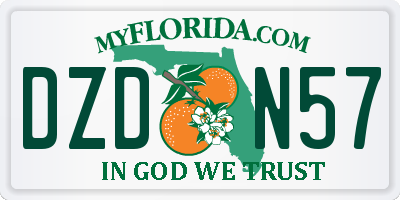 FL license plate DZDN57