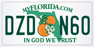 FL license plate DZDN60