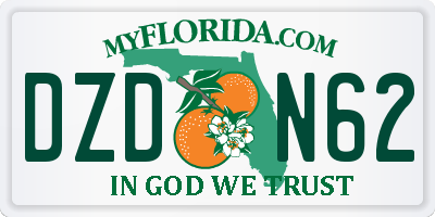 FL license plate DZDN62