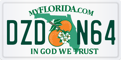 FL license plate DZDN64