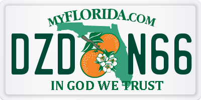 FL license plate DZDN66