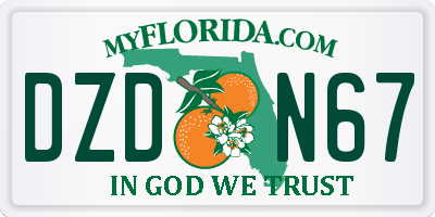 FL license plate DZDN67