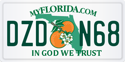 FL license plate DZDN68