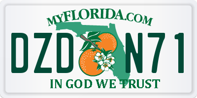 FL license plate DZDN71