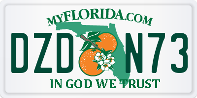 FL license plate DZDN73