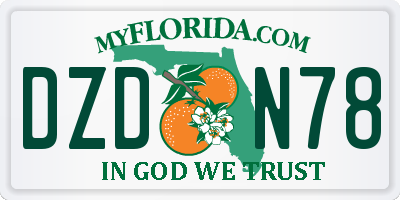 FL license plate DZDN78