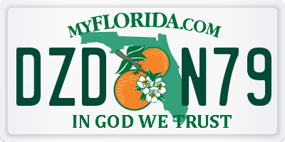 FL license plate DZDN79