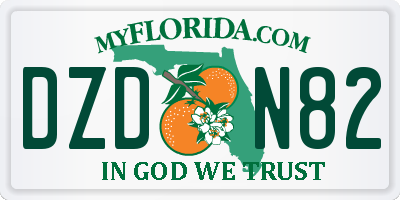 FL license plate DZDN82