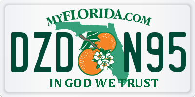 FL license plate DZDN95