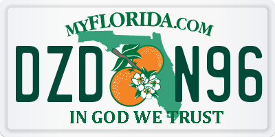 FL license plate DZDN96