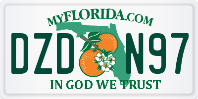 FL license plate DZDN97