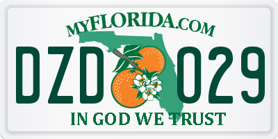 FL license plate DZDO29
