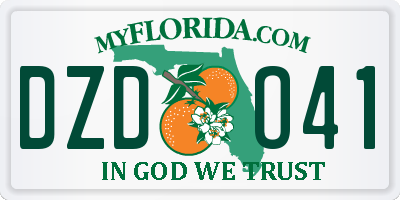 FL license plate DZDO41