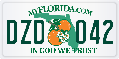 FL license plate DZDO42