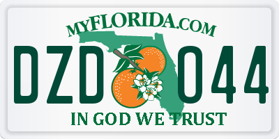 FL license plate DZDO44