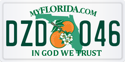 FL license plate DZDO46