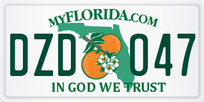 FL license plate DZDO47