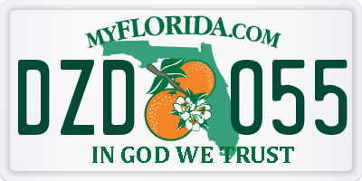 FL license plate DZDO55