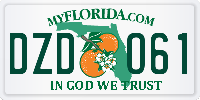 FL license plate DZDO61