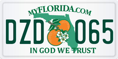 FL license plate DZDO65