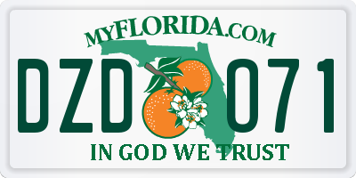 FL license plate DZDO71