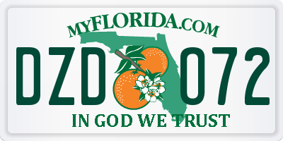 FL license plate DZDO72