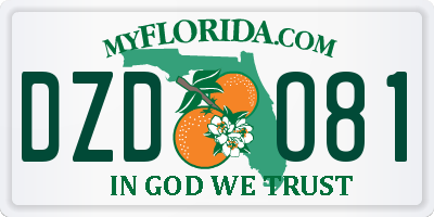 FL license plate DZDO81