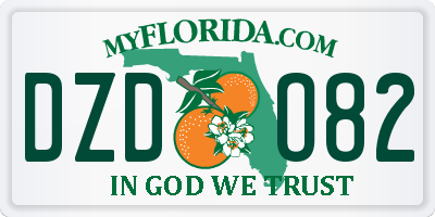 FL license plate DZDO82