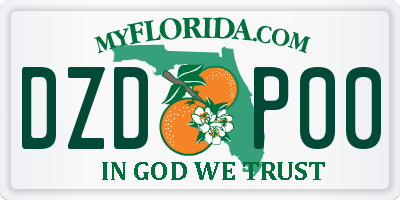 FL license plate DZDP00