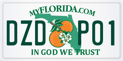 FL license plate DZDP01