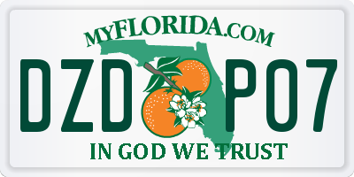 FL license plate DZDP07